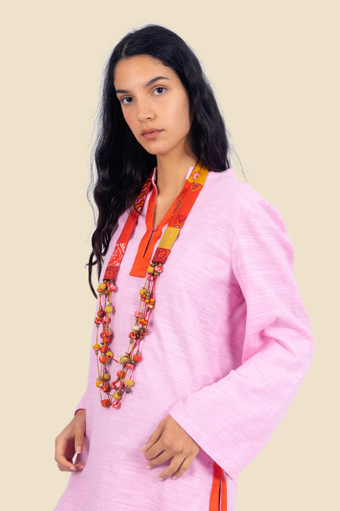 Embroidered long sleeves cotton shirt